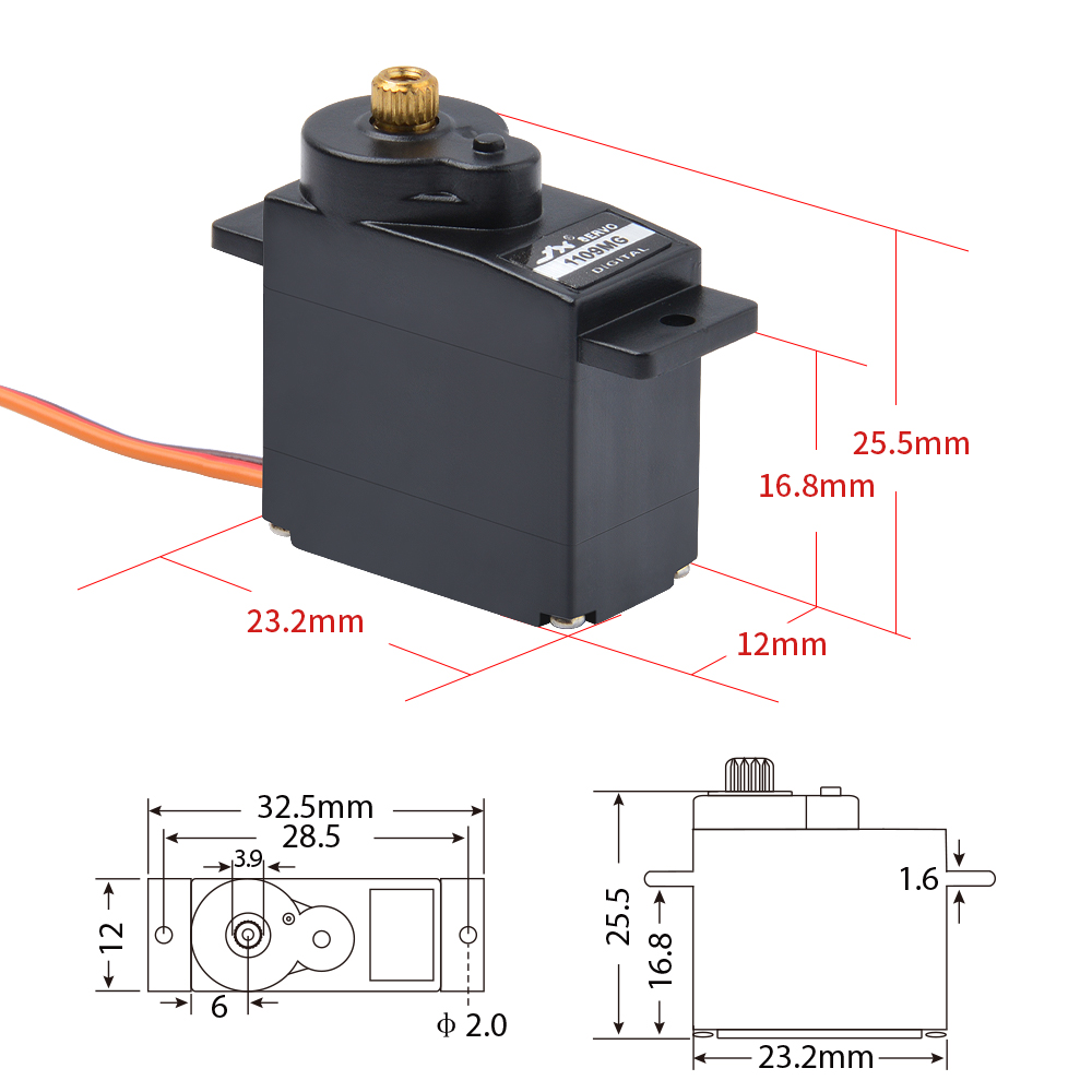 1/2/4 PCS JX Servo PDI-1109MG  - Rc Helicopter Servo review and price